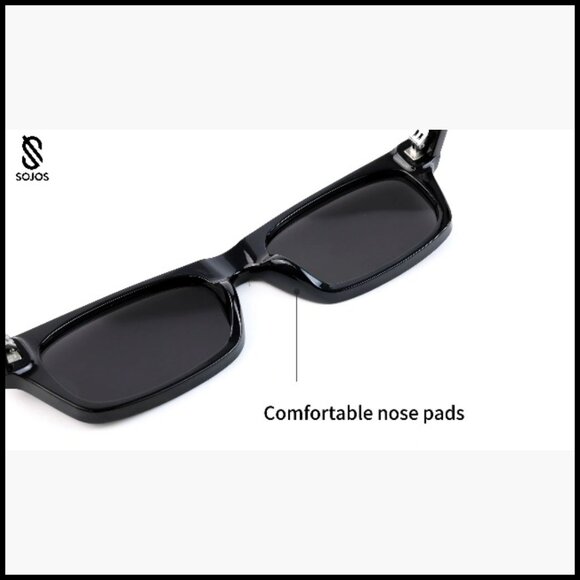 Polarized Rectangle Sunglasses with UV400 Lenses, Plastic Frame main image 4